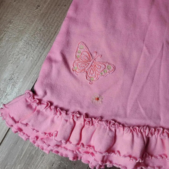baby greendog pink butterfly baby girl's dress size 6-9 months 100% cotton - Picture 10 of 11